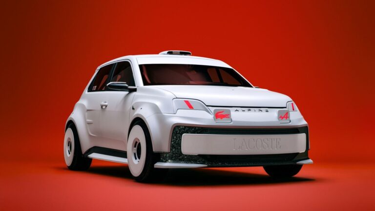 Lacoste a Alpine vytvorili elektrický rally špeciál s 290 krokodílmi