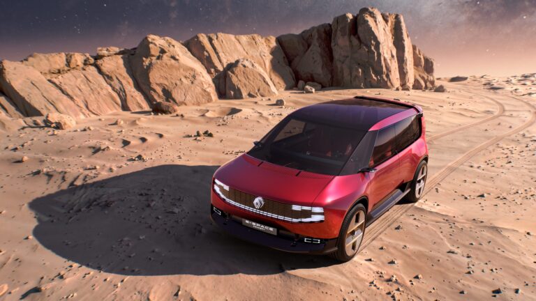 Renault E-Space Concept: Šesť otočných sedadiel, displej cez celú šírku kabíny a steer-by-wire