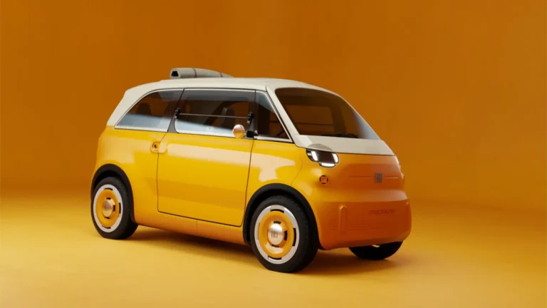 Fiat Multiplina odvezie štyroch na dĺžke 3,04 metra. Elektrický koncept nadväzuje na Multiplu z roku 1956