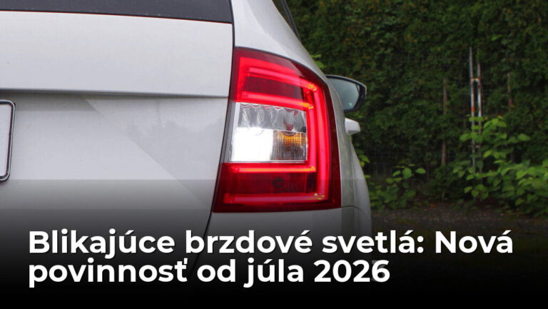 Od 7. júla sa menia svetlá áut: Blikajúce brzdové svetlo povinné od rýchlosti 50 km/h