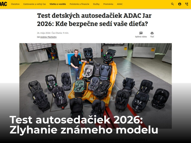 Veľký test autosedačiek 2026: Známy model zlyhal, v predaji je naďalej, lebo spĺňa predpisy EÚ | Autobazar.EU