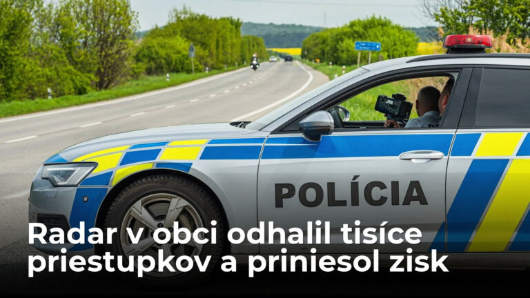 Skrytý radar rozdal 9 800 pokút. Obec zarobila 1,8 milióna eur