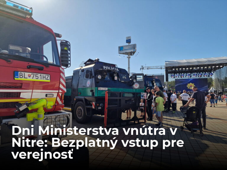 Dni Ministerstva vnútra sa budú konať v Nitre, vstup je bezplatný