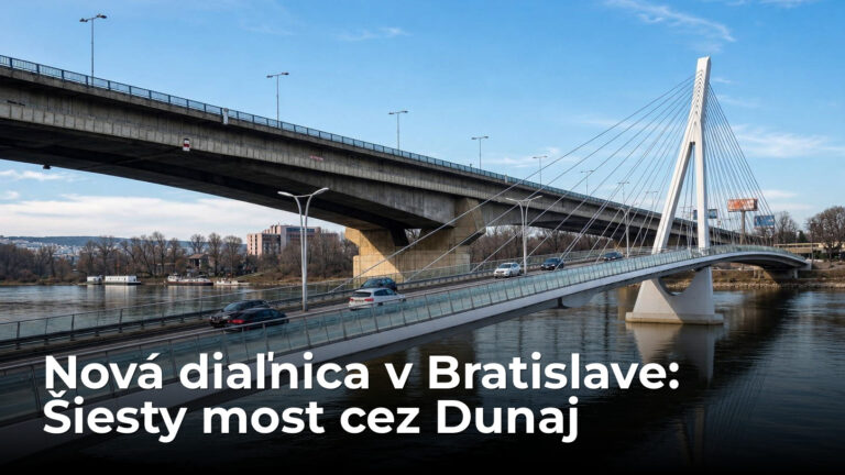 Nová diaľnica v Bratislave. Šiesty most cez Dunaj dlhý 764 metrov