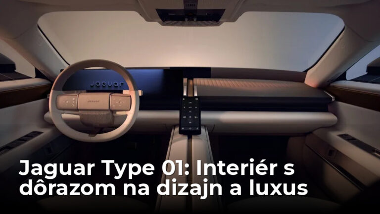 Jaguar Type 01 ukazuje interiér. Staví na minimalizmus