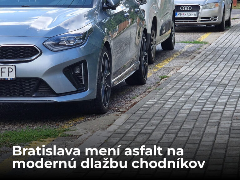 Bratislava spúšťa veľkú obnovu chodníkov: Asfalt nahradí moderná dlažba za 750-tisíc eur