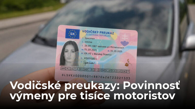 Bežný vodičák treba vymeniť. 700-tisíc vodičov s chorobou má len 4 dni