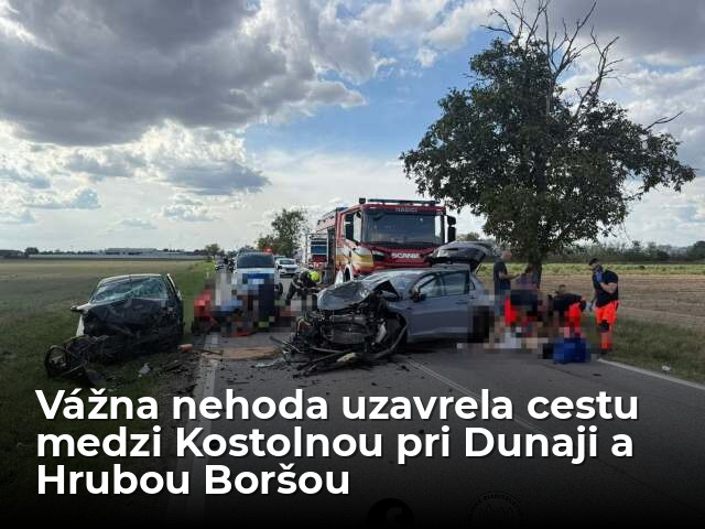 Vážna nehoda medzi Kostolnou pri Dunaji a Hrubou Boršou. Cesta je úplne neprejazdná - Doprava - Auto - pravda.sk