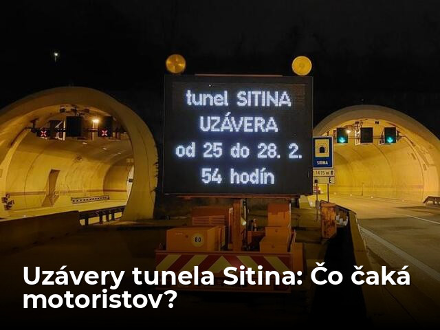 Motoristi pozor. Tunel Sitina čaká séria uzáver - Doprava - Auto - pravda.sk