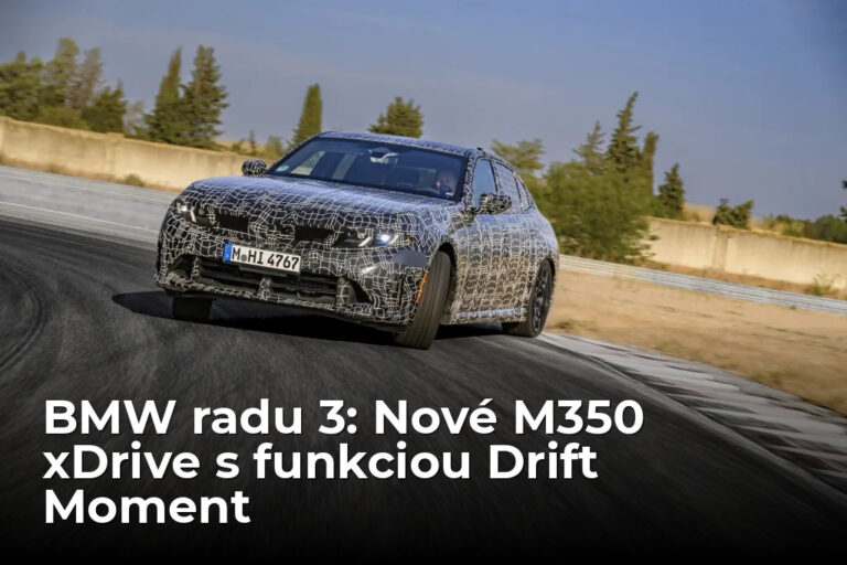 Nové BMW radu 3 má 443 koní. M350 xDrive dostane Drift Moment